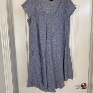 Comfy linen trapeze dress